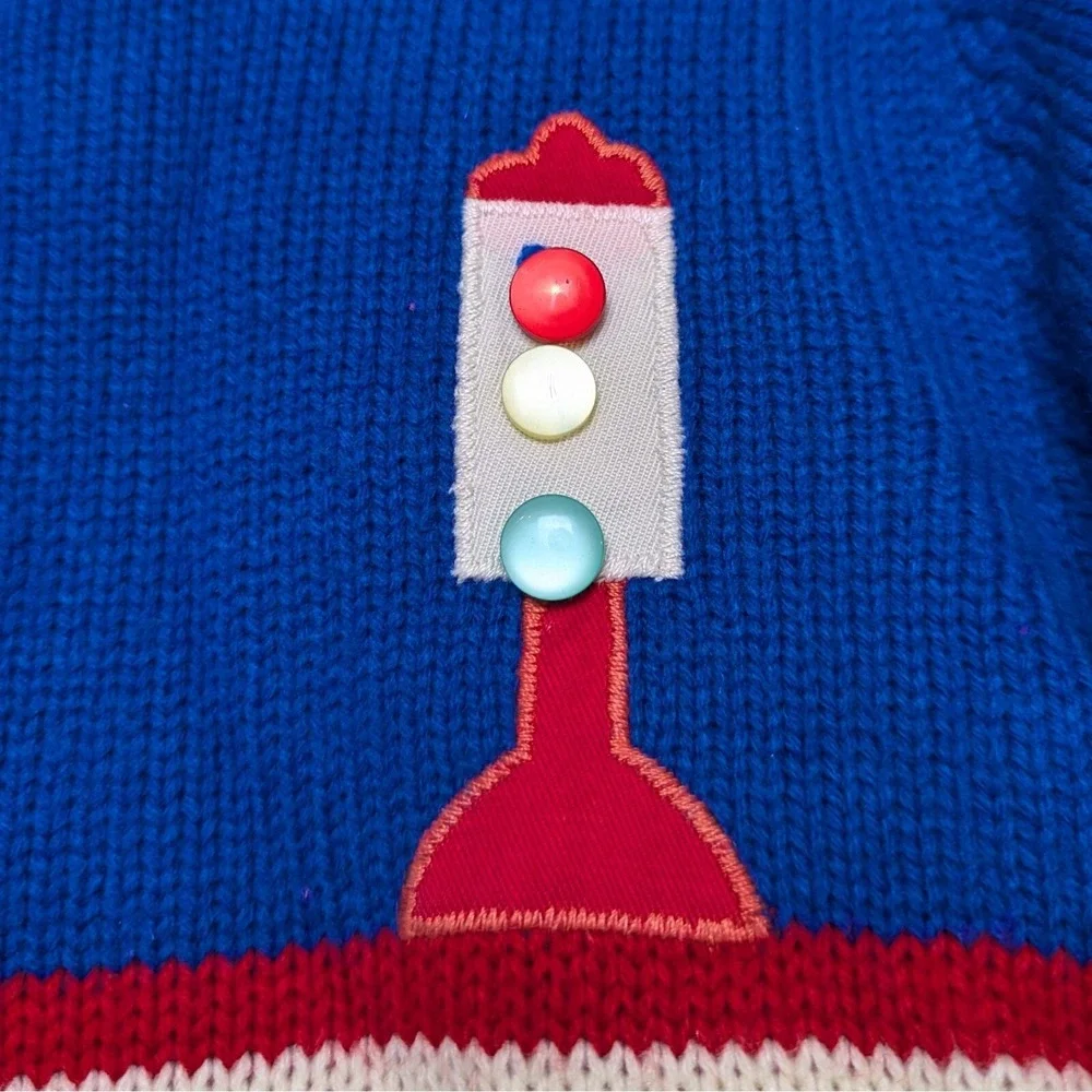 Vintage 80s Popsicle Sweater Cars Stop Go Street Light Toddler‎ 4T